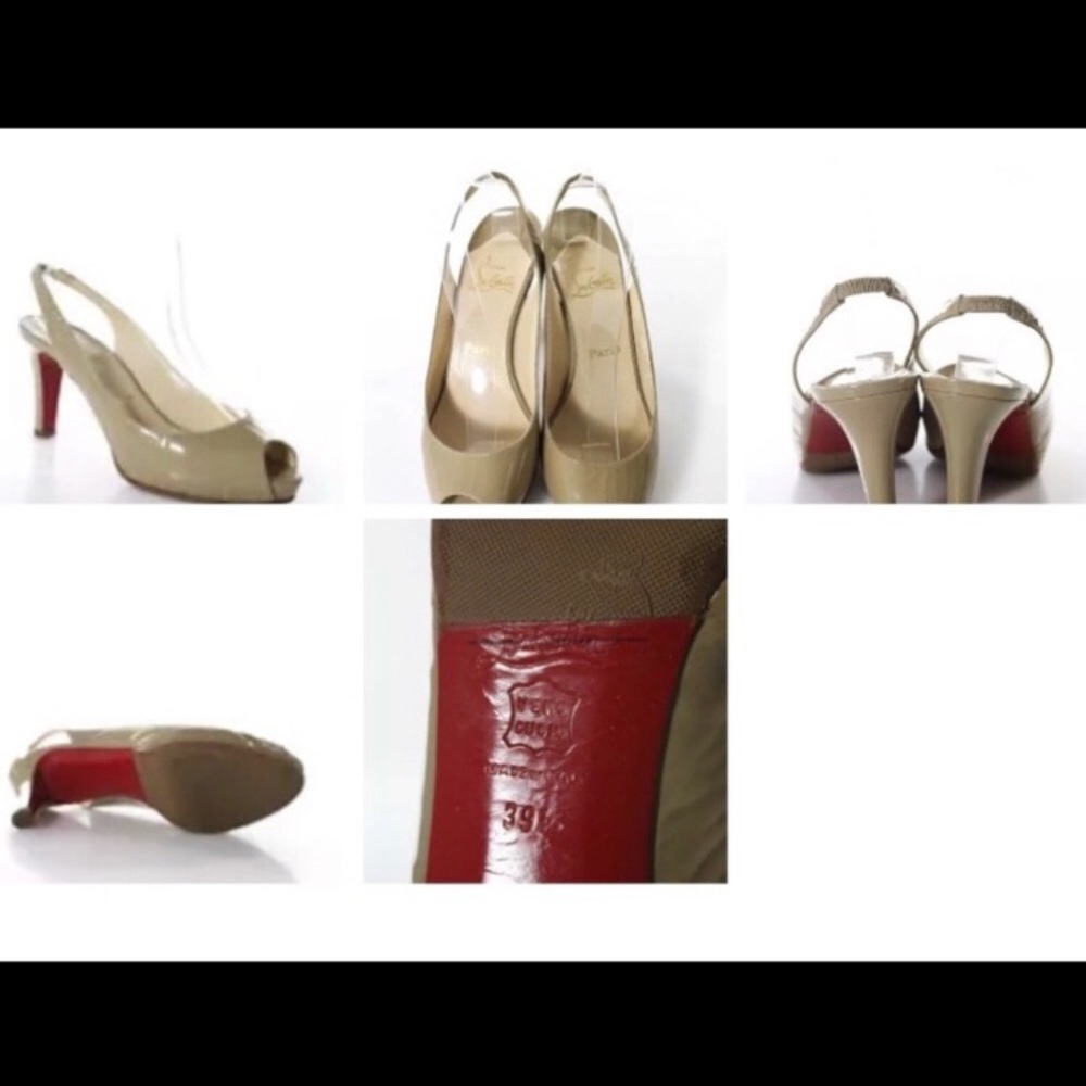 Christian Louboutin heels with a unique peep toe!